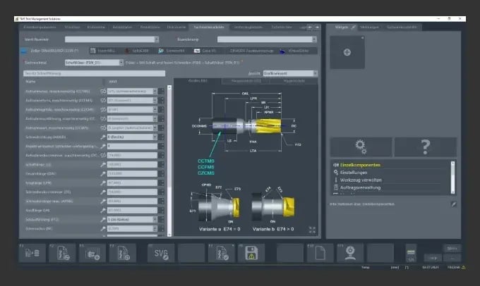 tool management database screen